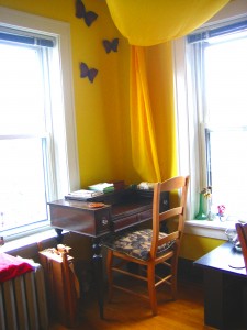 Sun room writing desk