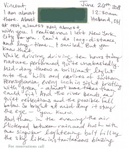 Letter, 2009